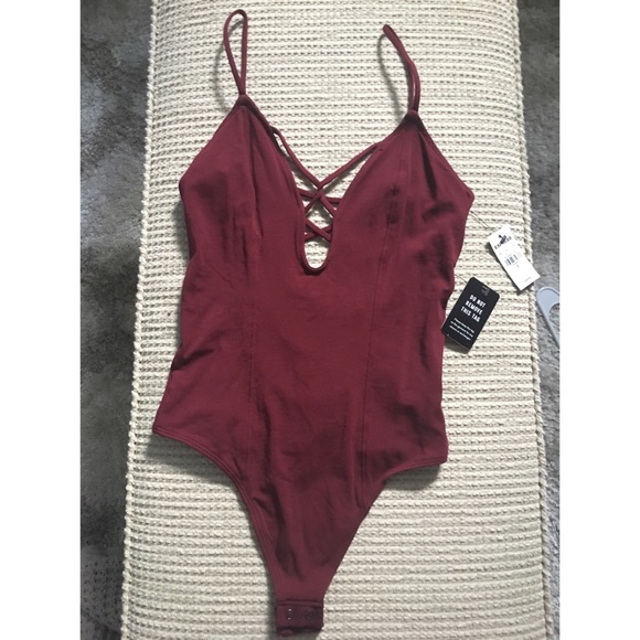 Express Tops - NWT EXPRESS BURGUNDY BODY SUIT